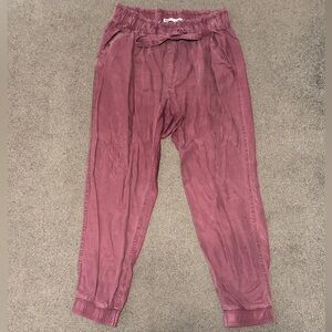 Women’s SO High Rise Purple Jogger Pants Adjustable Drawstring Waist: XL